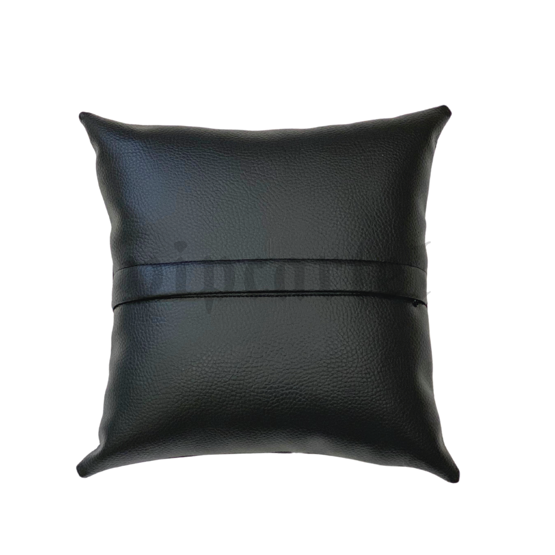 Junction Produce Black Large Leather Pillow – VIPCARTEL Automotive